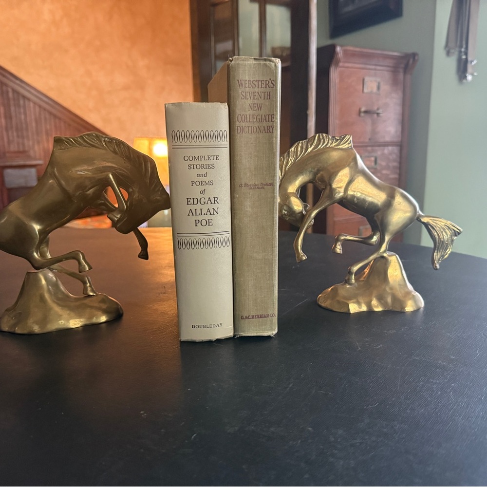 Brass Horse Bookends